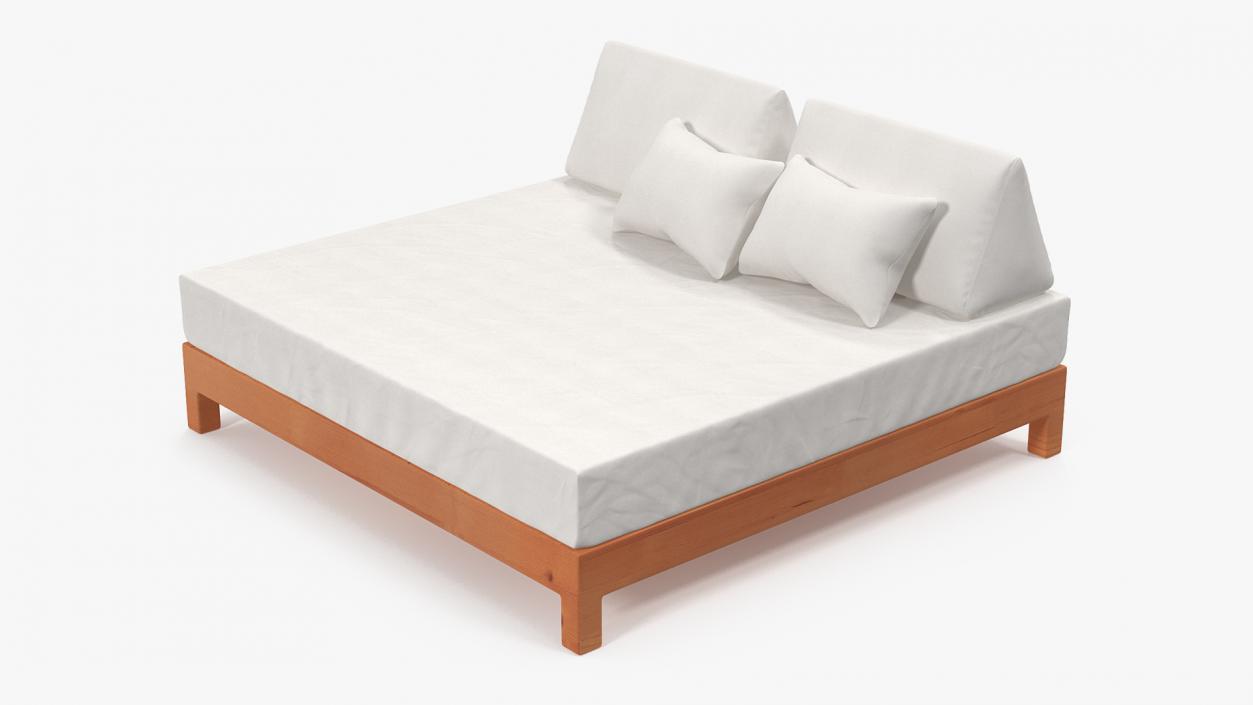 Wooden Kingsize Bed 3D model