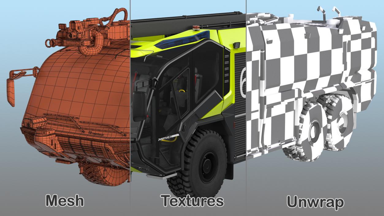 Fire Trucks Collection 6 3D model