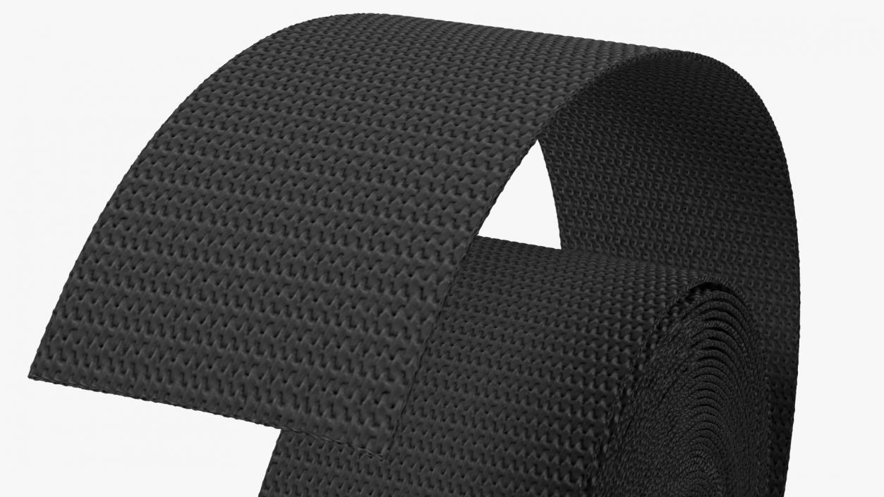 3D model Webbing Belt Strap Round Black