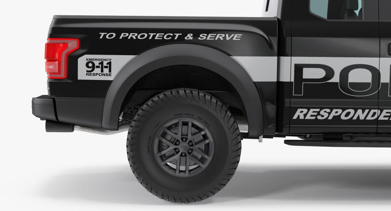 Police Pickup Truck Modern Generic 3D model