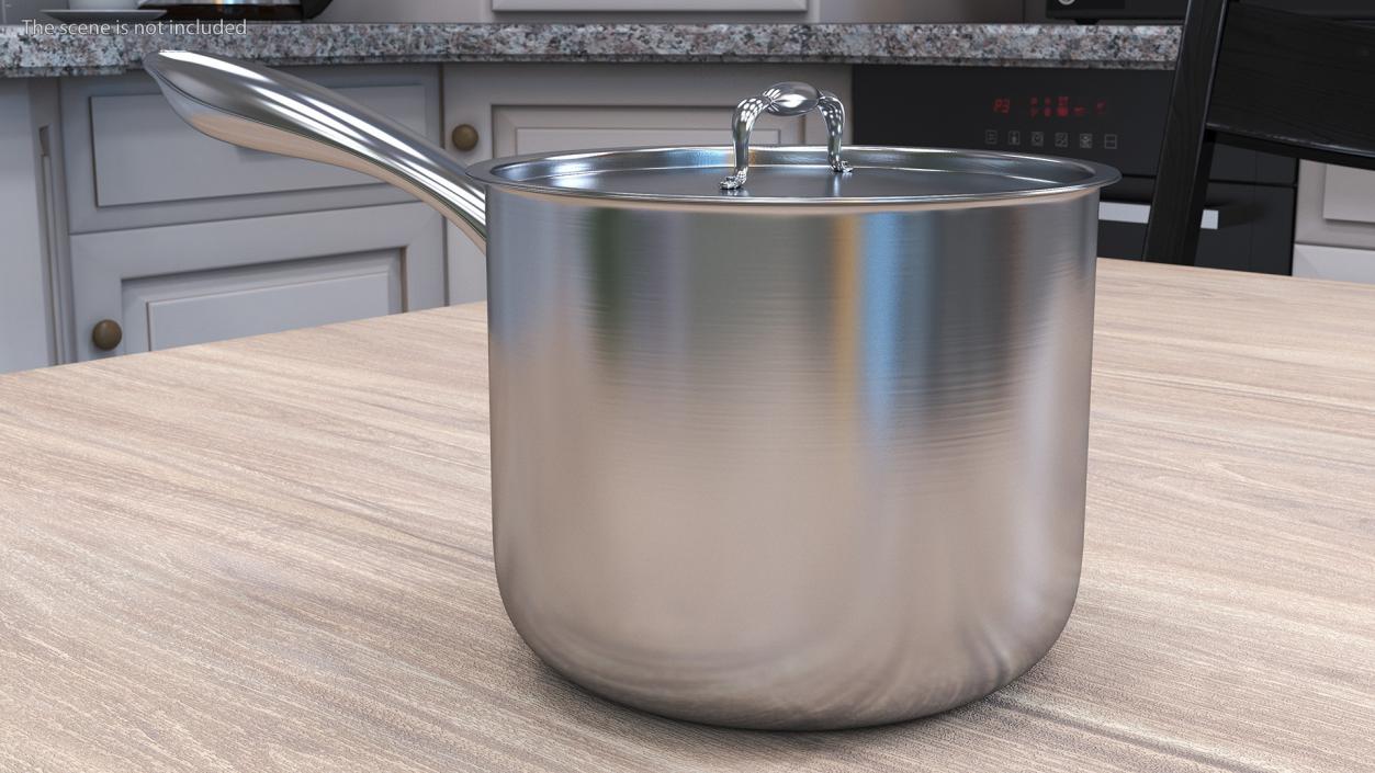 Stainless Steel Saucepan 3D model