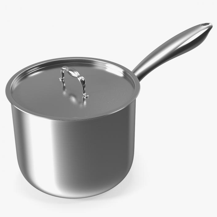 Stainless Steel Saucepan 3D model