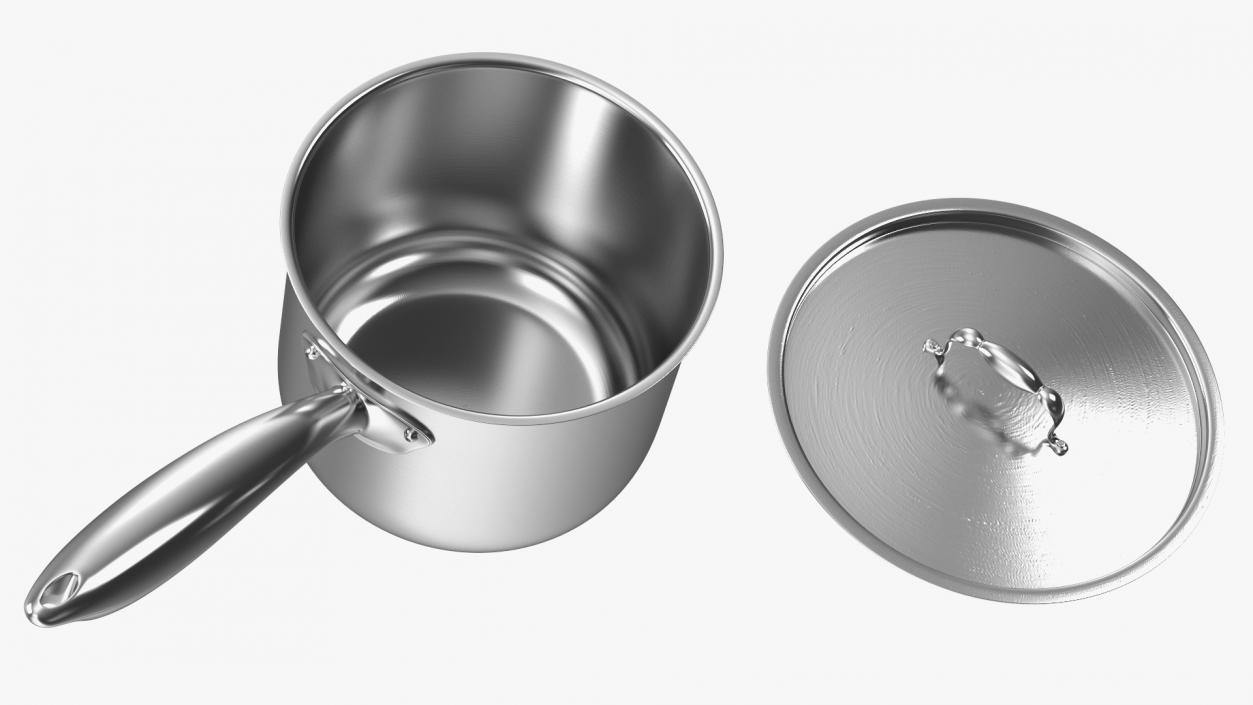 Stainless Steel Saucepan 3D model