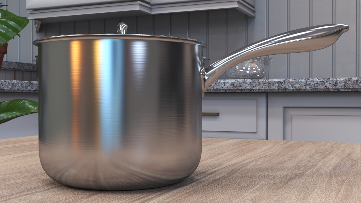 Stainless Steel Saucepan 3D model