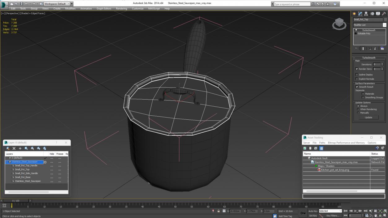 Stainless Steel Saucepan 3D model