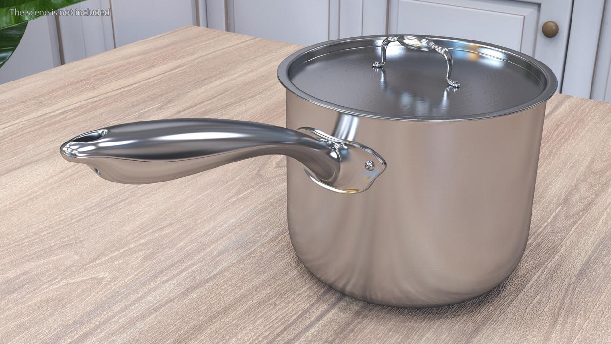 Stainless Steel Saucepan 3D model