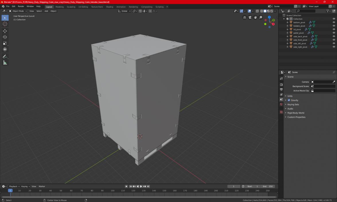3D model Heavy Duty Shipping Crate