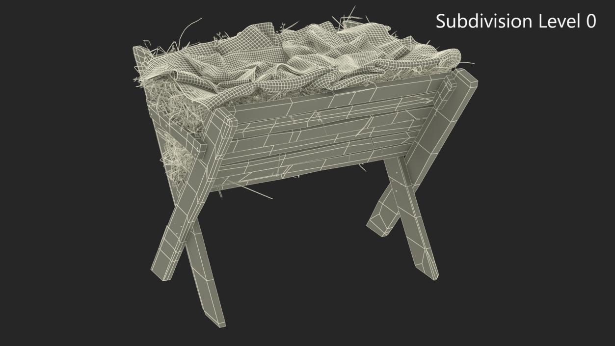 Manger With Swaddling Cloth 3D