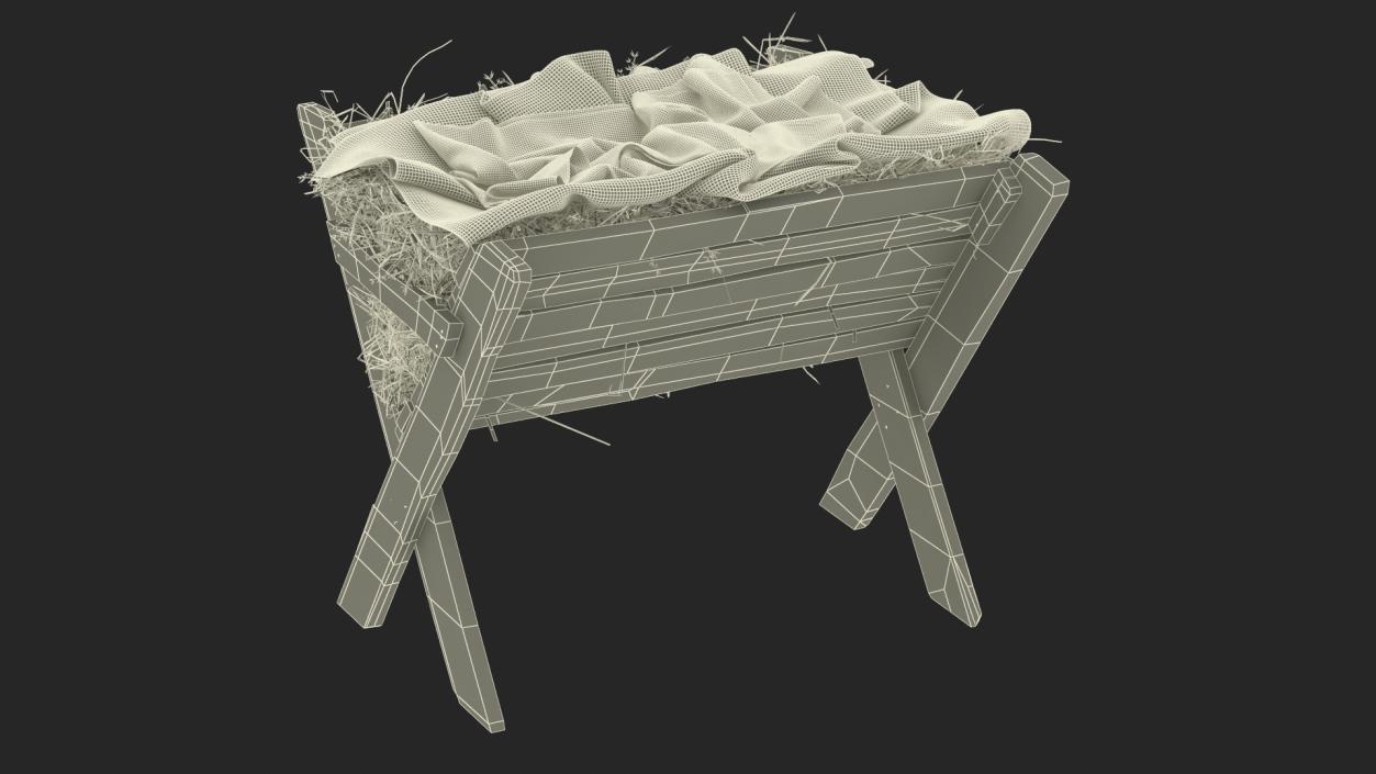 Manger With Swaddling Cloth 3D