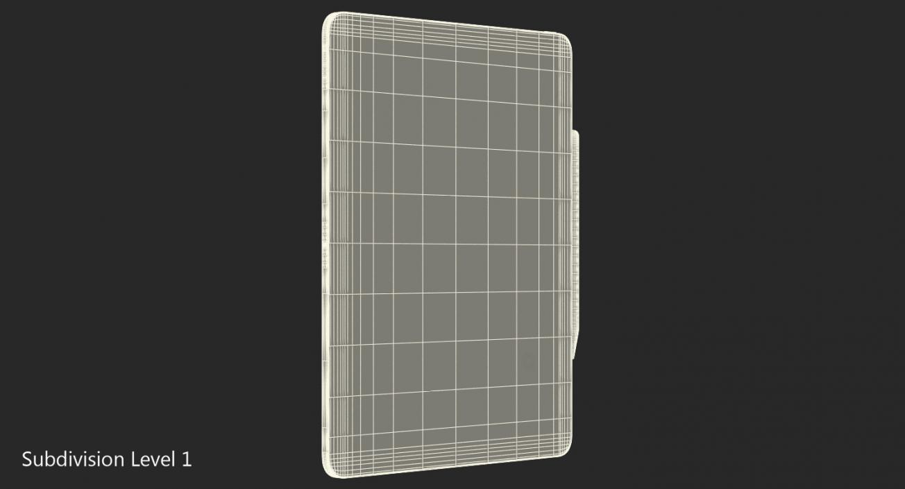 3D model Silver iPad Pro 2019