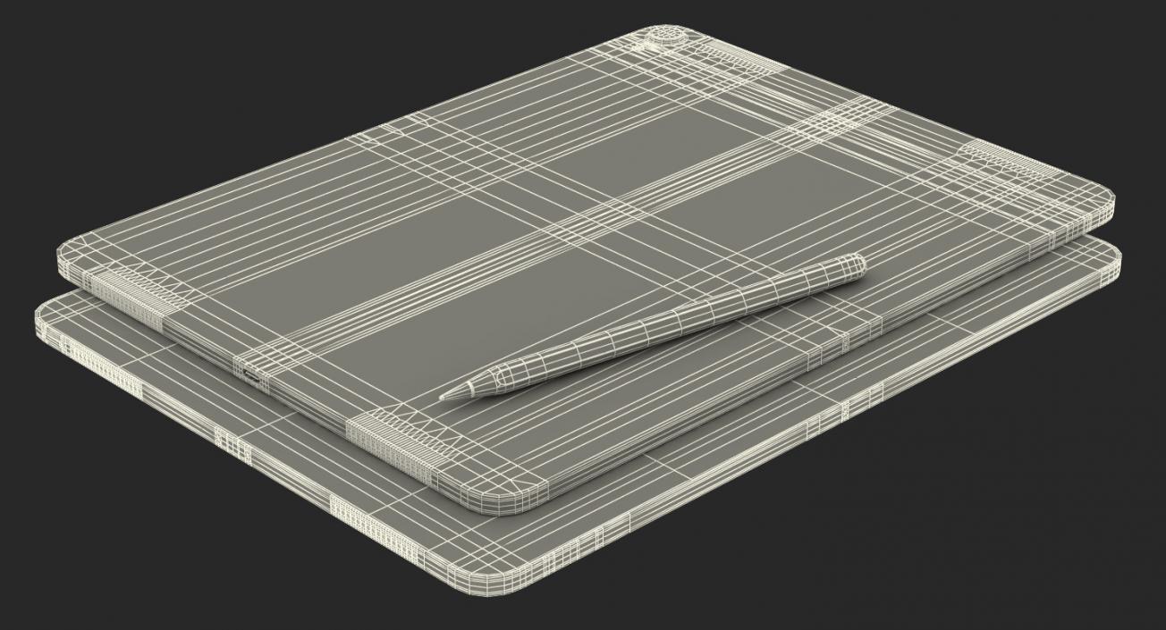 3D model Silver iPad Pro 2019