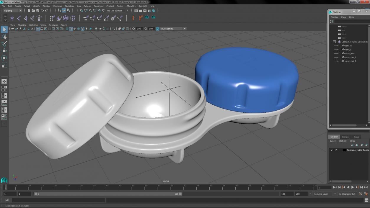 Container with Contact Lenses 3D model