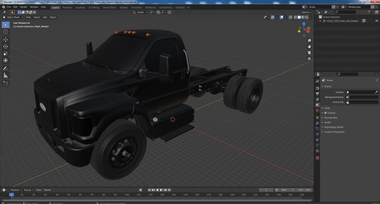 Ford F-650 Crew Cab Chassis 3D