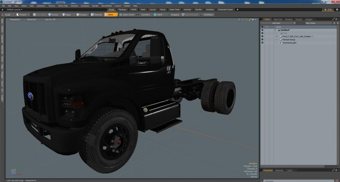 Ford F-650 Crew Cab Chassis 3D