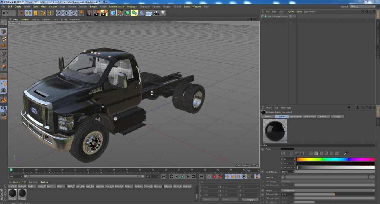 Ford F-650 Crew Cab Chassis 3D