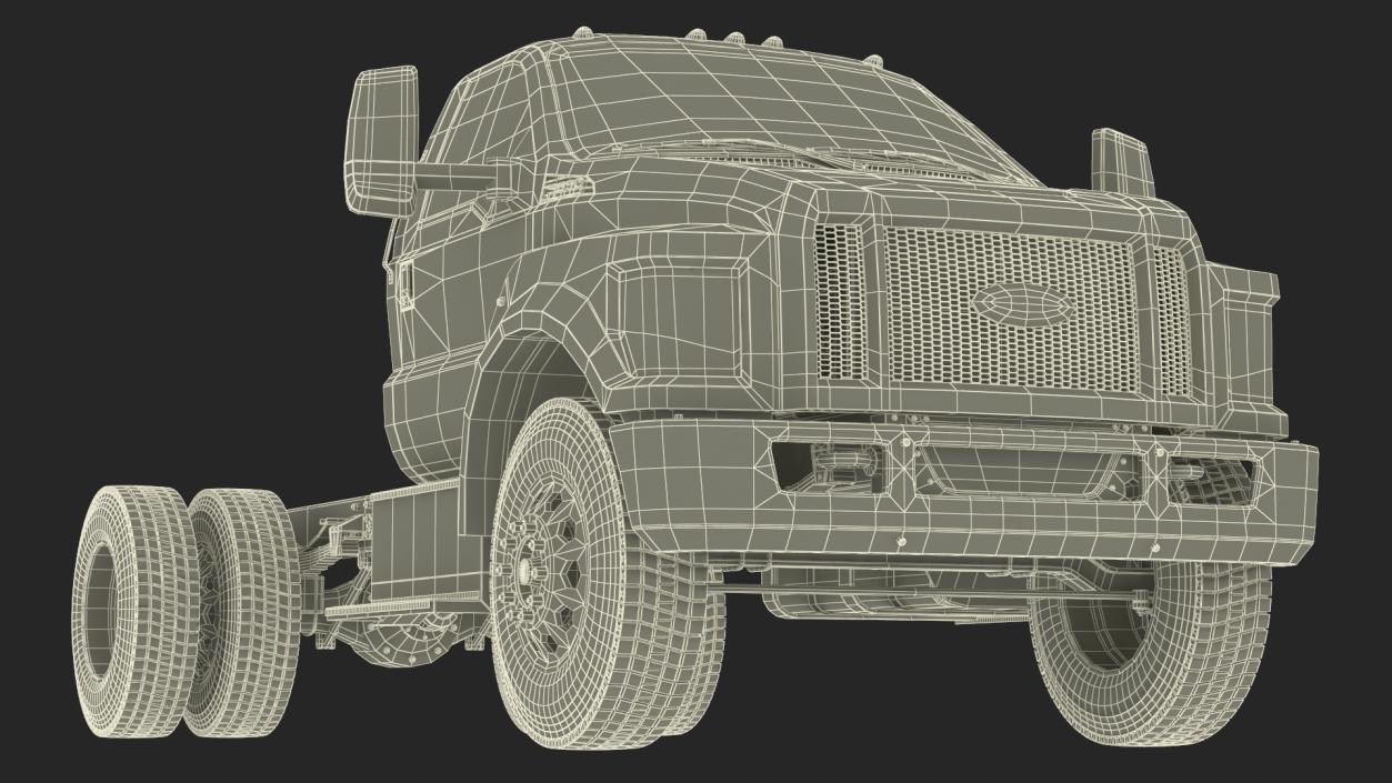 Ford F-650 Crew Cab Chassis 3D