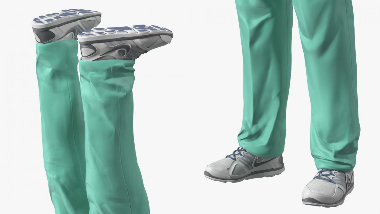 Male Surgeon Doctor wearing Mask Rigged 3D model