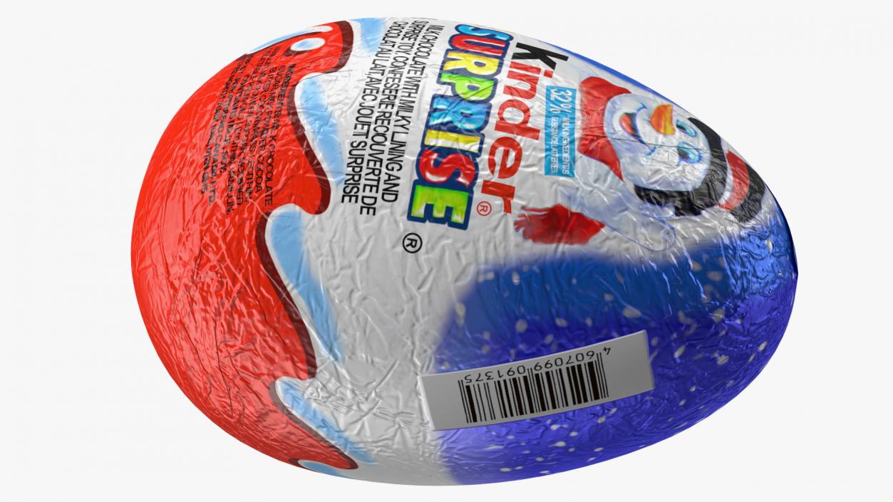 Kinder Surprise Christmas Chocolate Egg 3D model