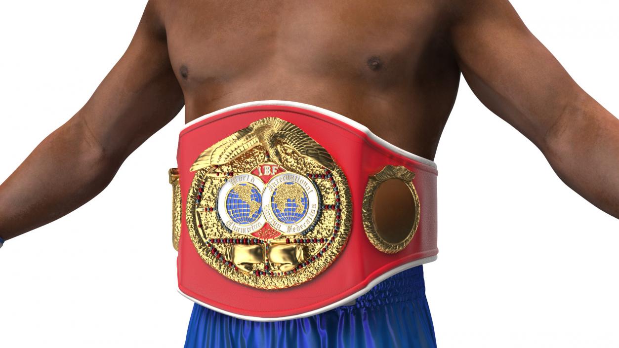 3D International Boxing Federation Champion Rigged for Cinema 4D