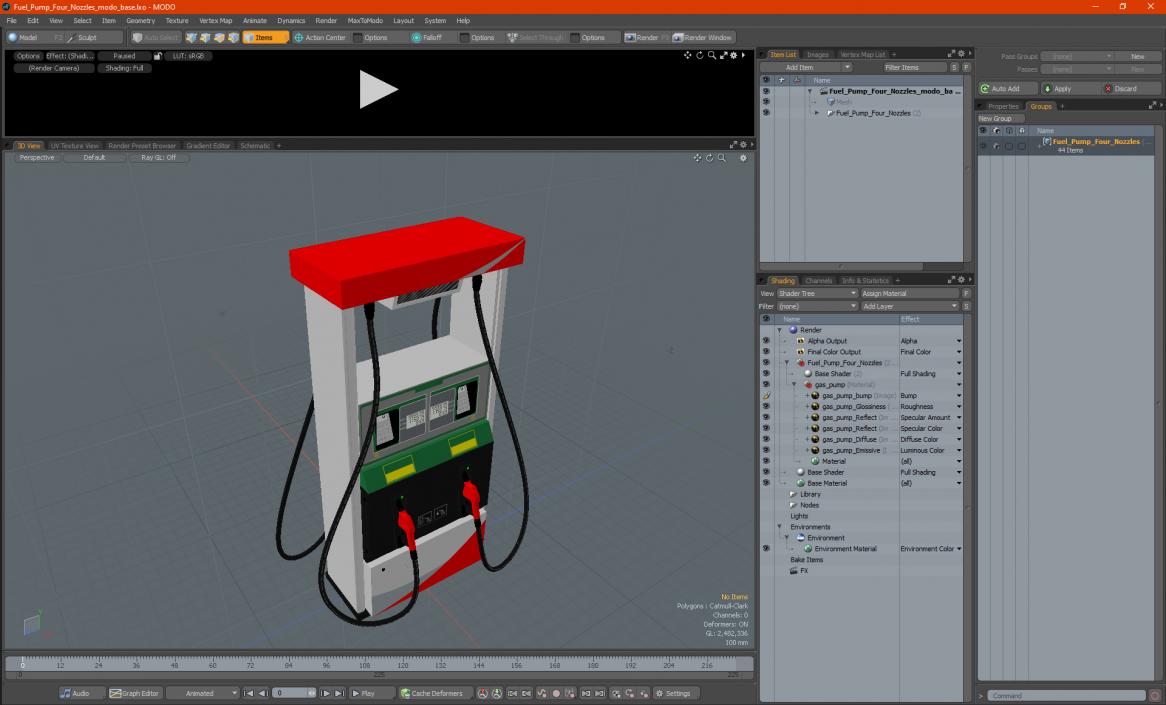 Fuel Pump Four Nozzles 3D