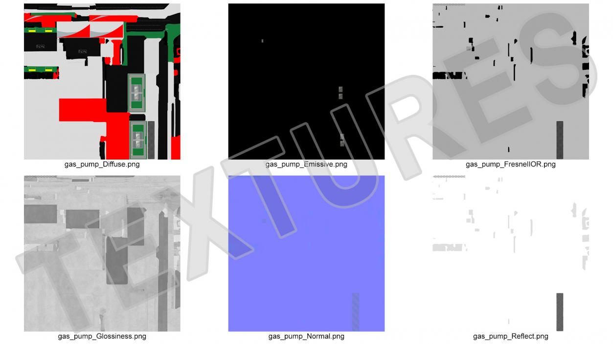 Fuel Pump Four Nozzles 3D