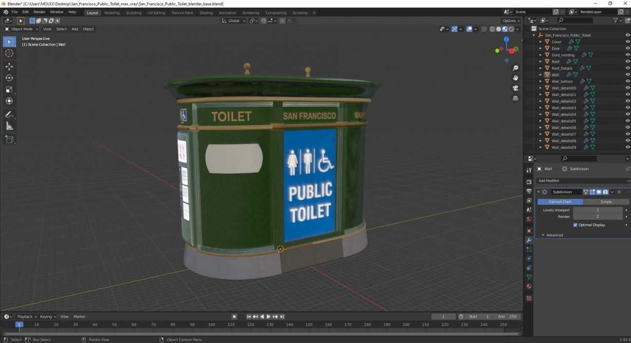 San Francisco Public Toilet 3D