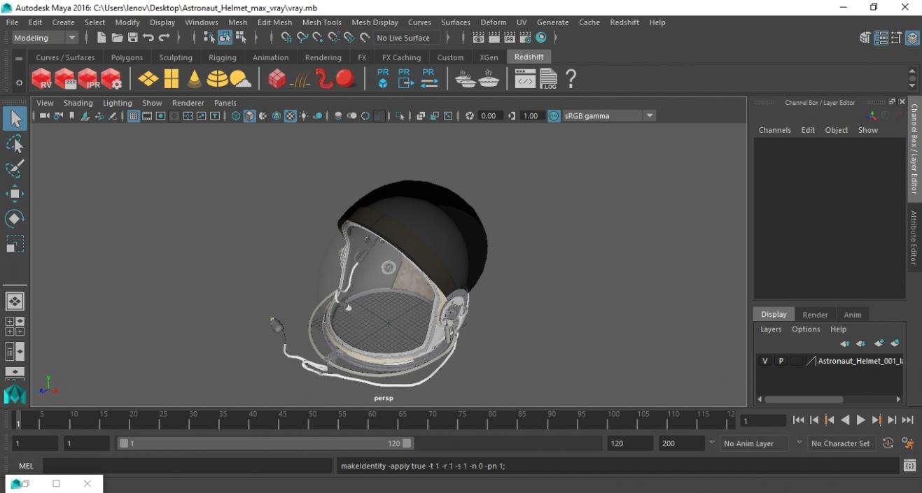 3D Astronaut Helmet 2 model