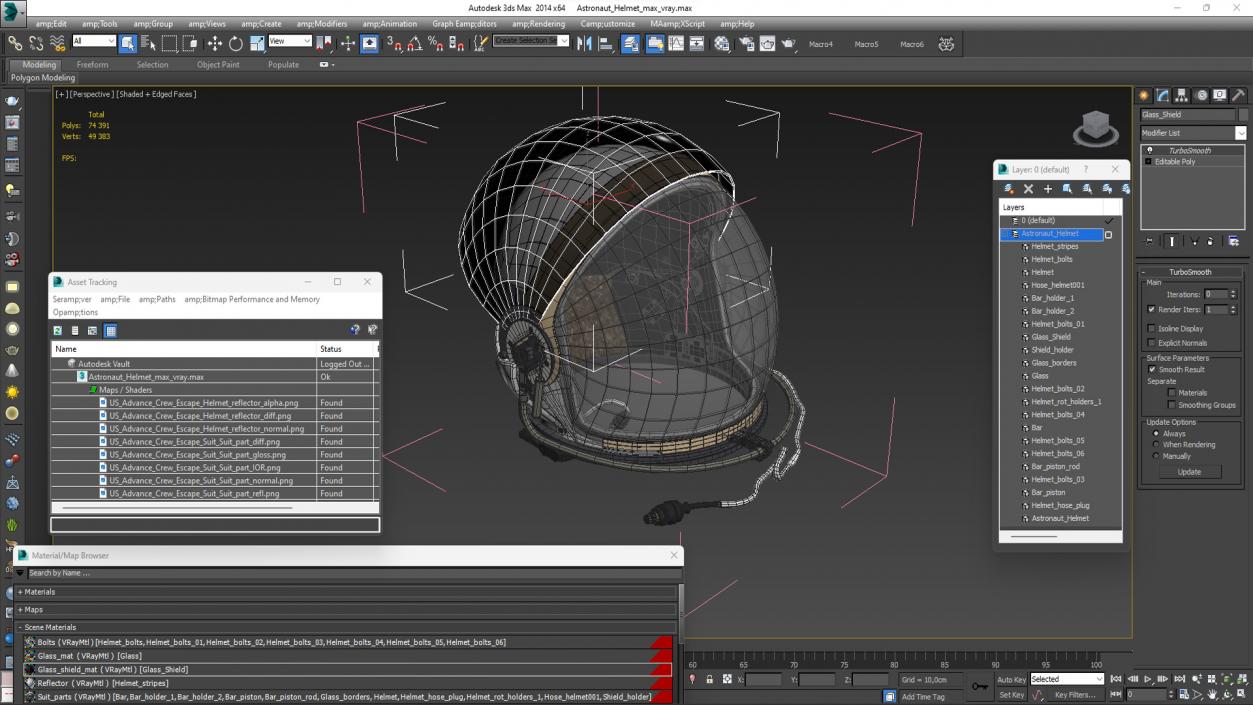 3D Astronaut Helmet 2 model