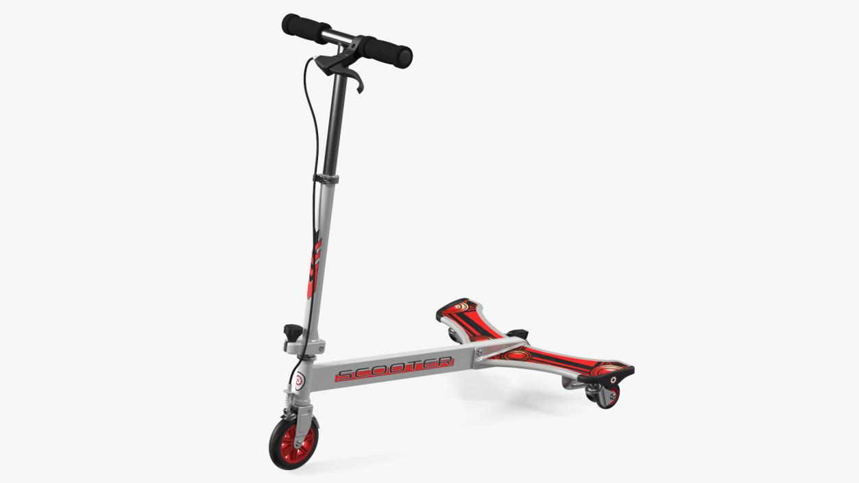 3D PowerWing Scooter Gray Red