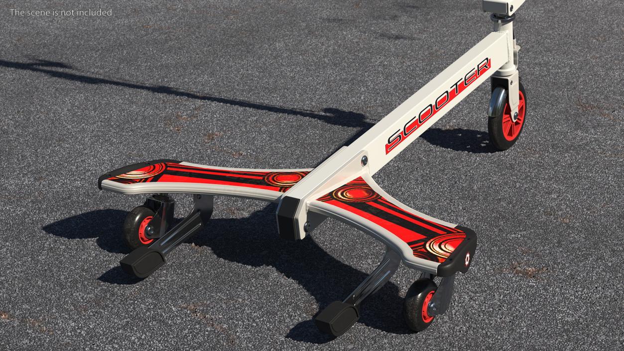 3D PowerWing Scooter Gray Red