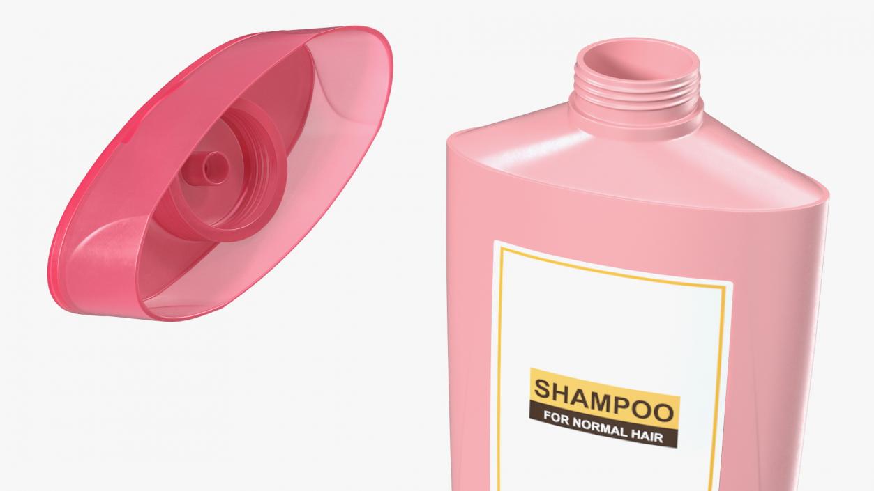 3D model 400ml Shampoo Bottles Set