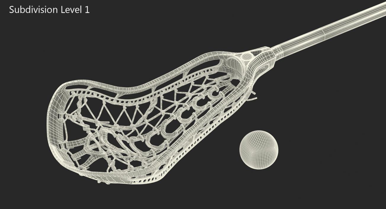 Nike Lunar Elite Womens Lacrosse Stick and Ball 3D