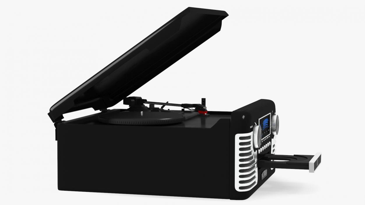 3D model Victrola Black Retro Turntable