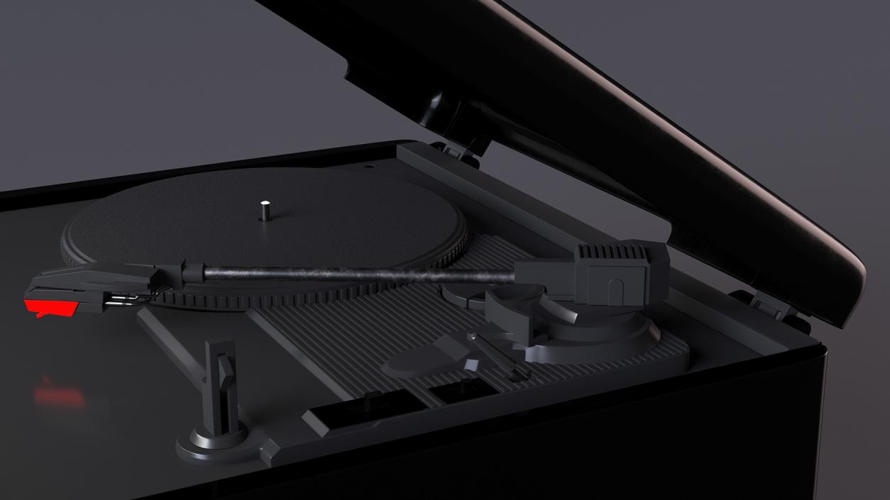 3D model Victrola Black Retro Turntable