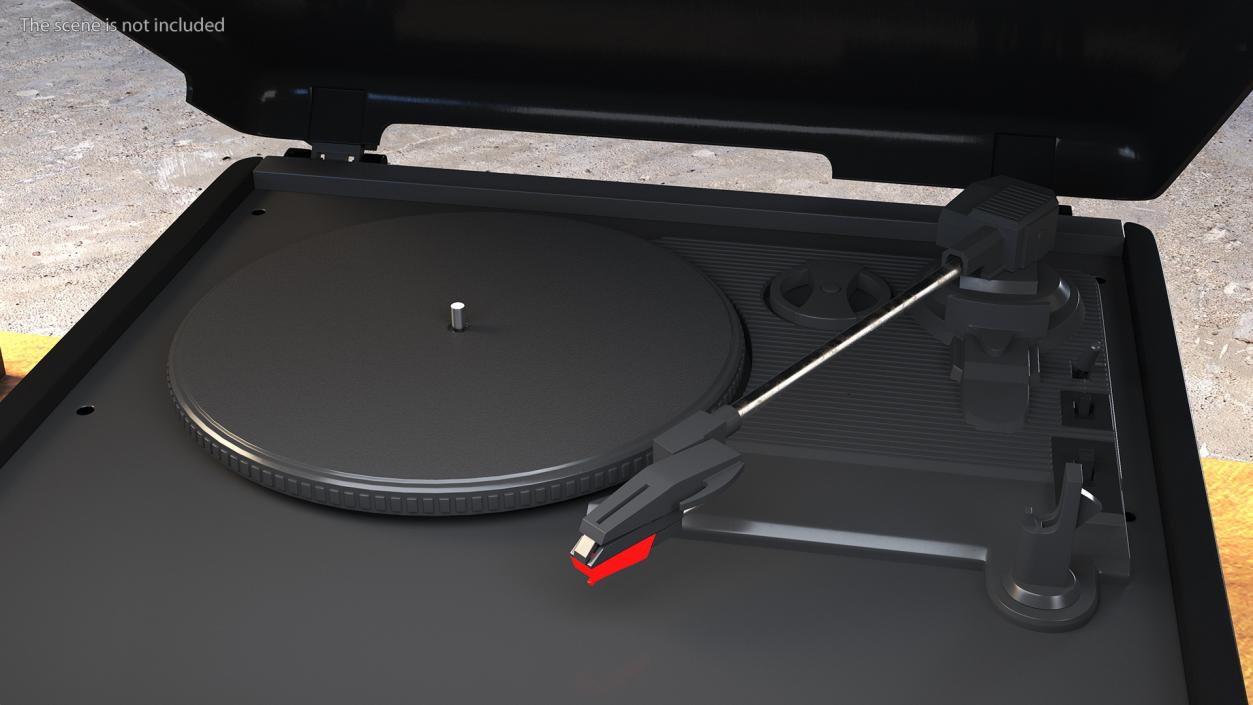 3D model Victrola Black Retro Turntable