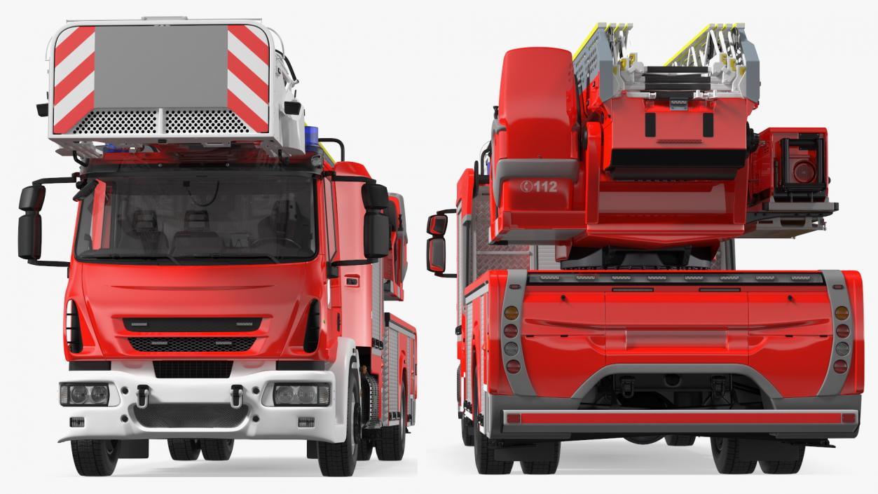 3D model Firefighting Truck with Ladder