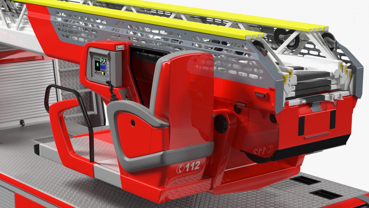 3D model Firefighting Truck with Ladder