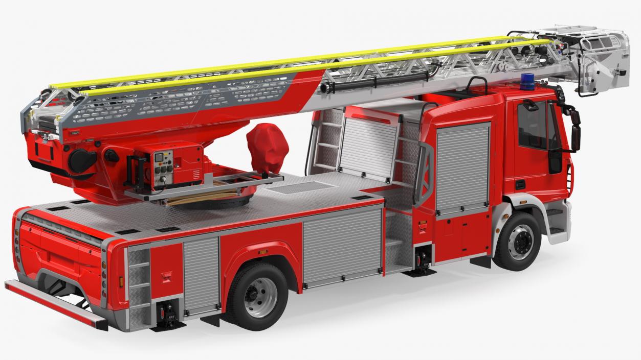 3D model Firefighting Truck with Ladder