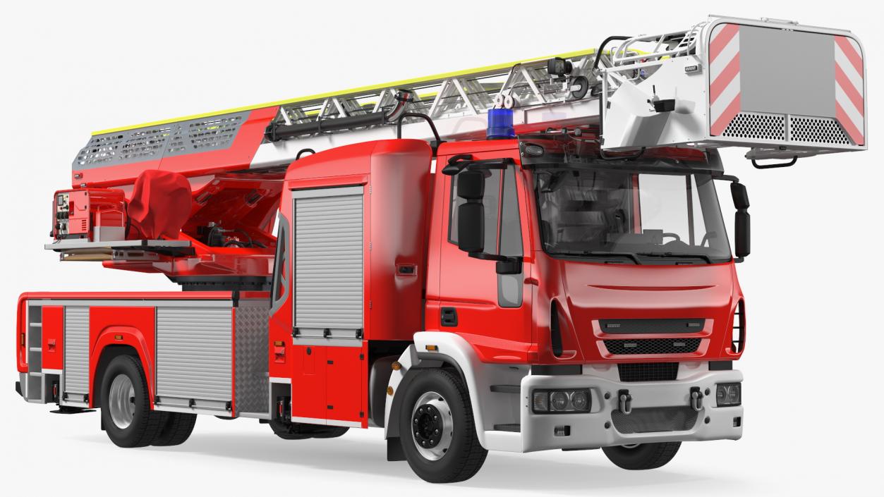 3D model Firefighting Truck with Ladder