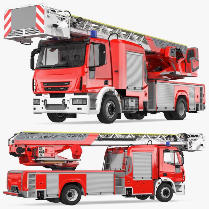 3D model Firefighting Truck with Ladder