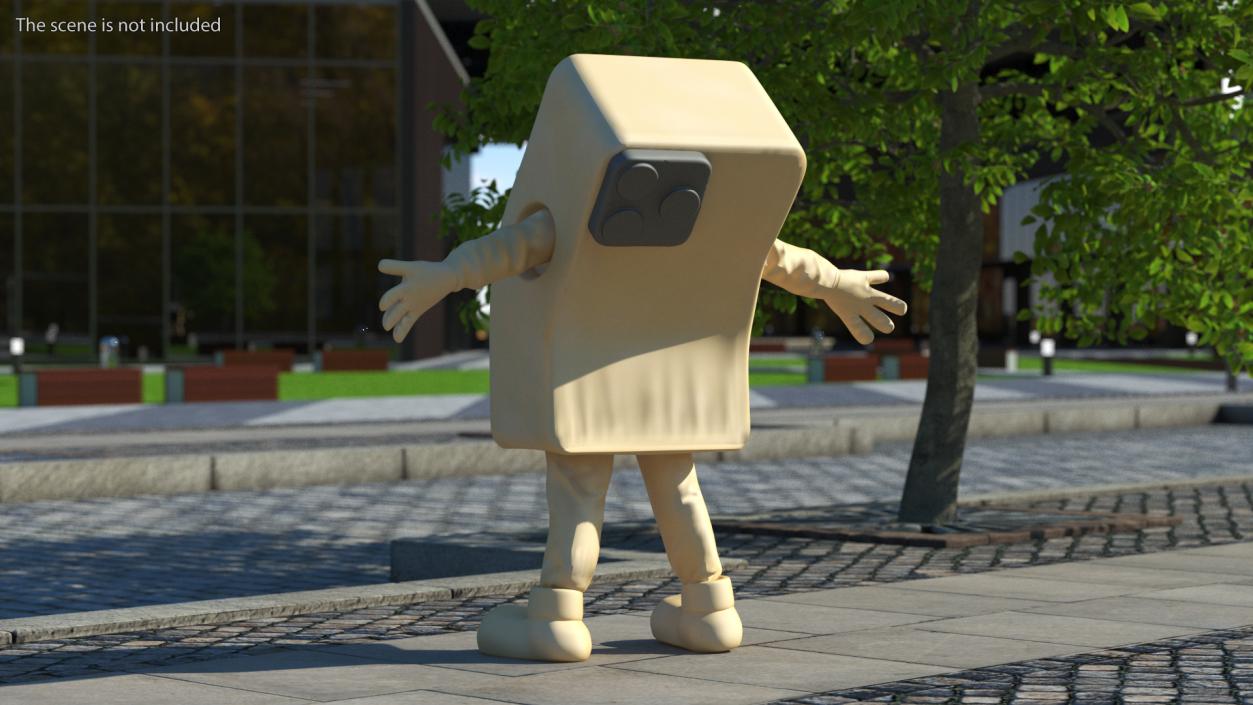 3D Mobile IPhone Mascot Golden Happy Pose model