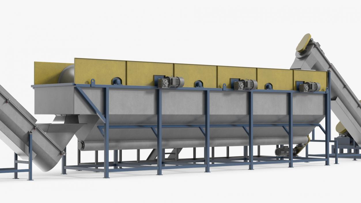 3D Plastic Recycling Plant model