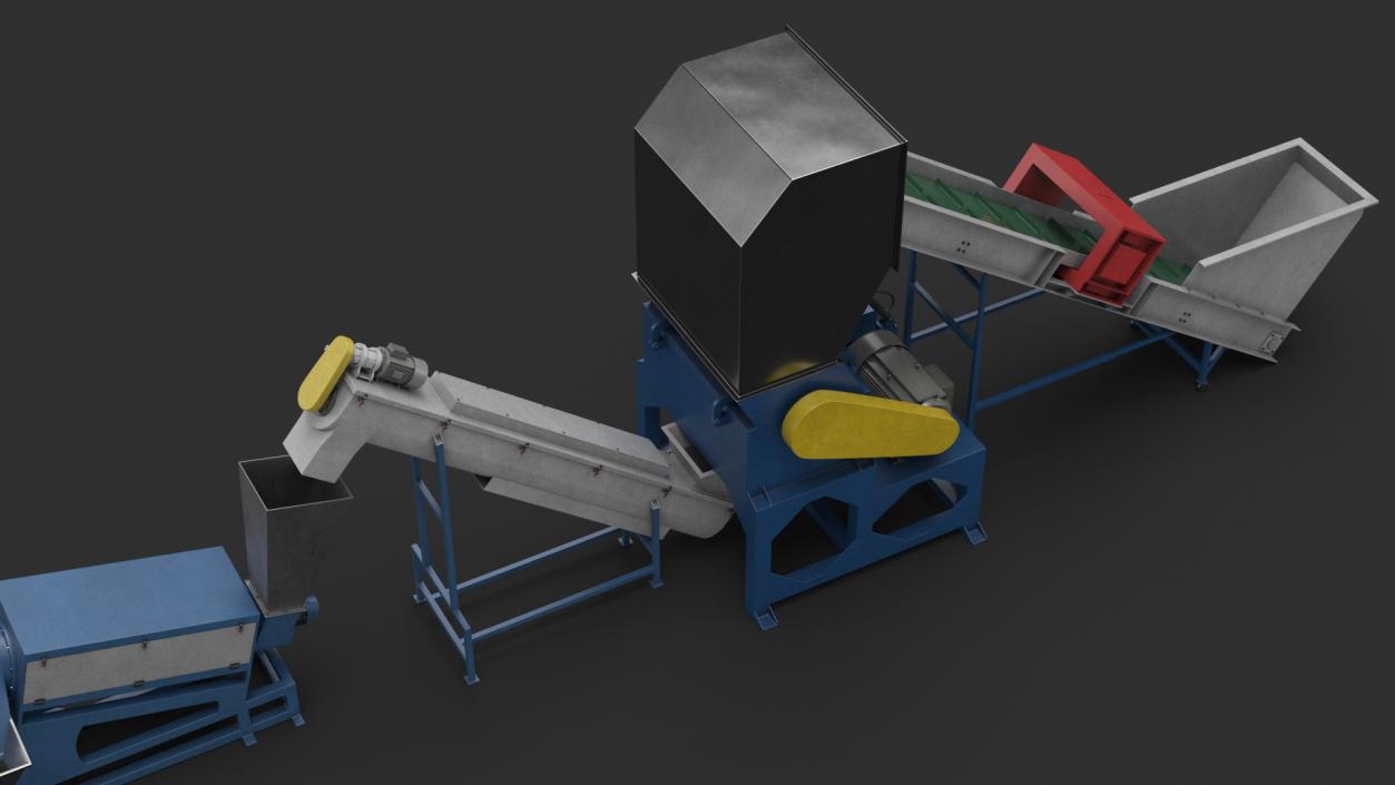 3D Plastic Recycling Plant model