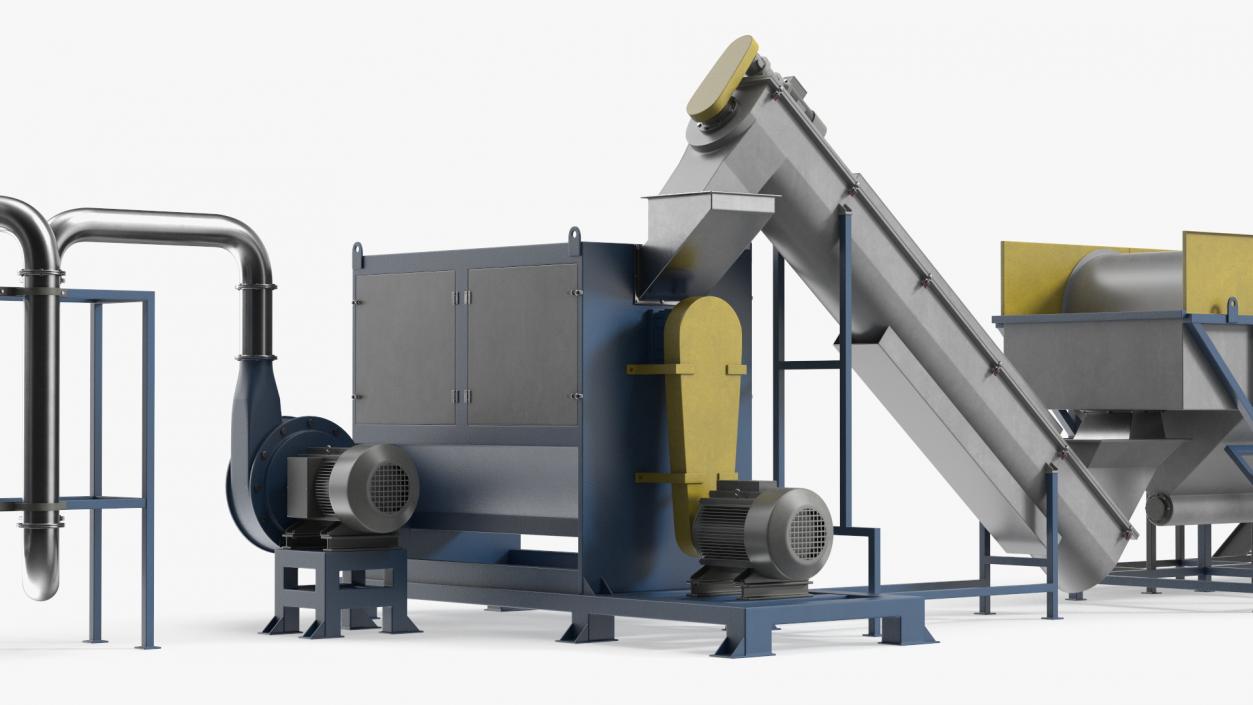 3D Plastic Recycling Plant model