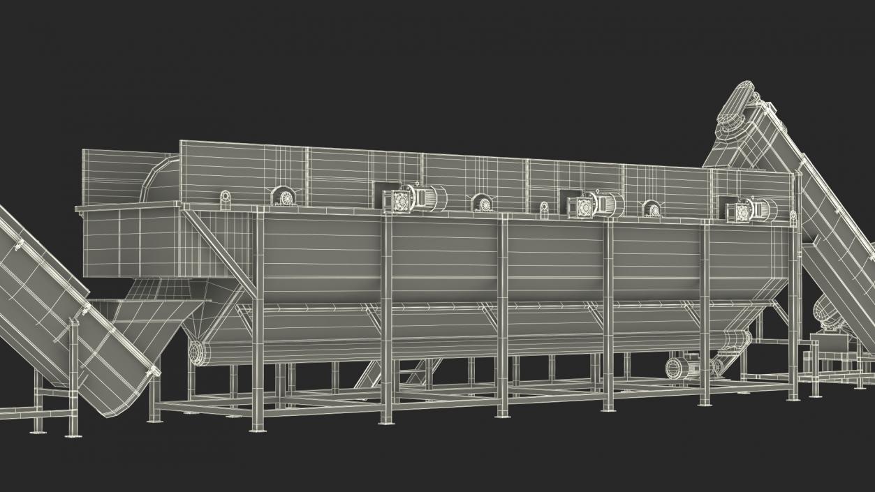 3D Plastic Recycling Plant model