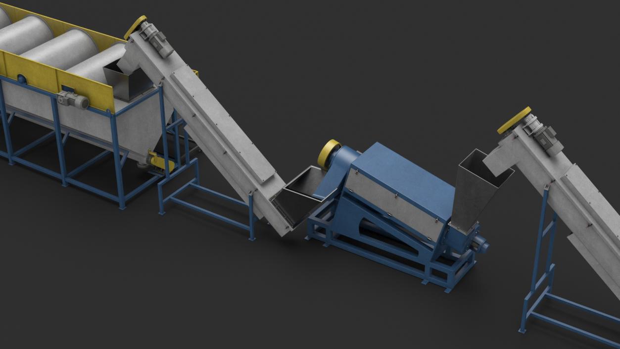 3D Plastic Recycling Plant model