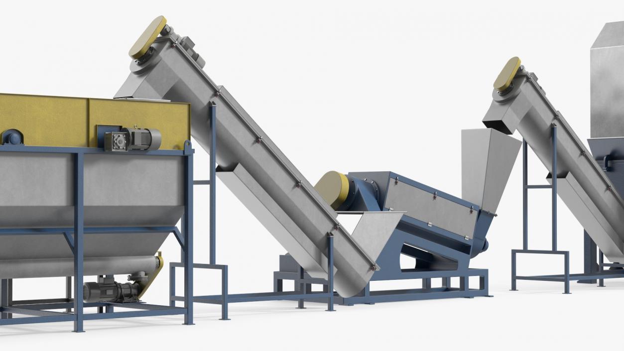 3D Plastic Recycling Plant model