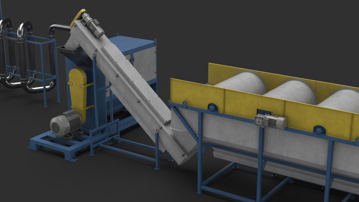 3D Plastic Recycling Plant model