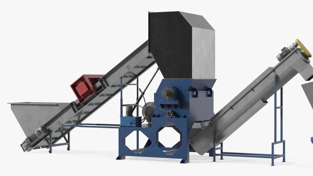 3D Plastic Recycling Plant model