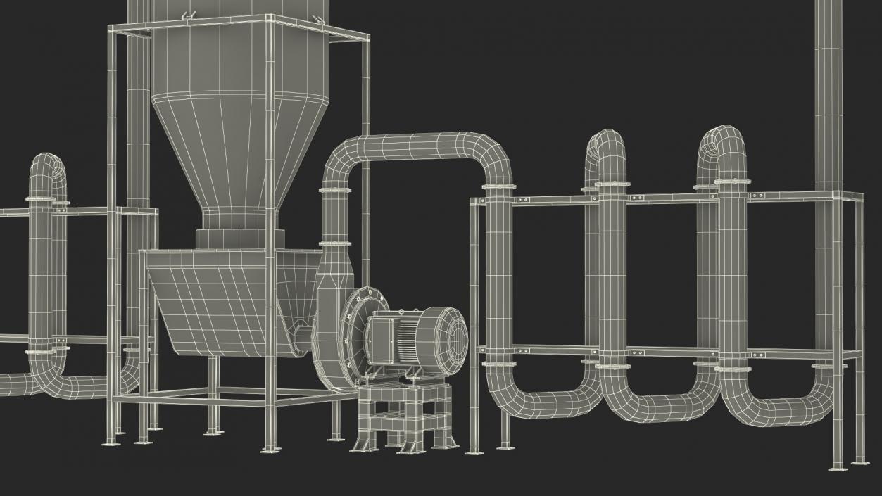 3D Plastic Recycling Plant model